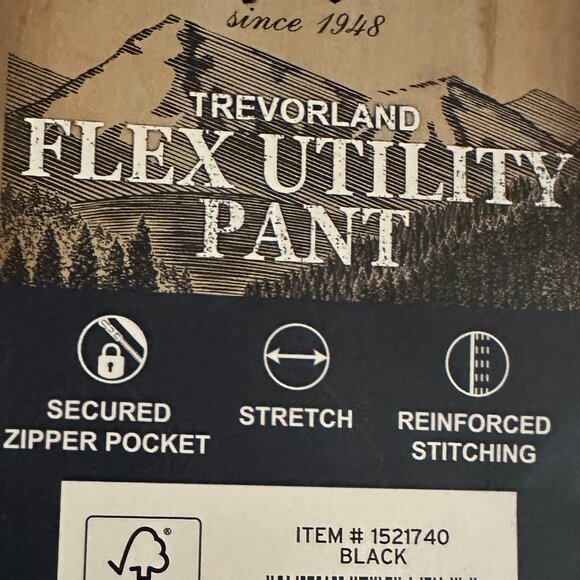 Weatherproof Vintage Men's Flex Utility Canvas Pant Size 40X30 Black Stretch - Picture 6 of 14